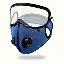 1pc/2pcsRemovable Face Mask, Reusable Face Mask With Exhalation Valve, Transparent And Visible Removable Eye Mask, Oral Filter, Outdoor Activity Equipment, Dustproof, Suitable For Women And Men