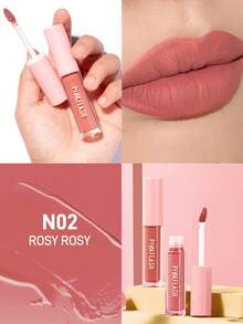 PINKFLASH 亮泽唇膏 - 光泽妆效，滋润保湿，持久显色，轻盈配方，不粘腻 - R04 - 查看 5