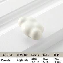 1 pieza Tirador de cajón con un solo orificio, Perilla de puerta de gabinete/armario, Forma de nube, estrella y luna de estilo nórdico de cerámica color macaron, Adecuado para dormitorio/baño/cocina/tocador