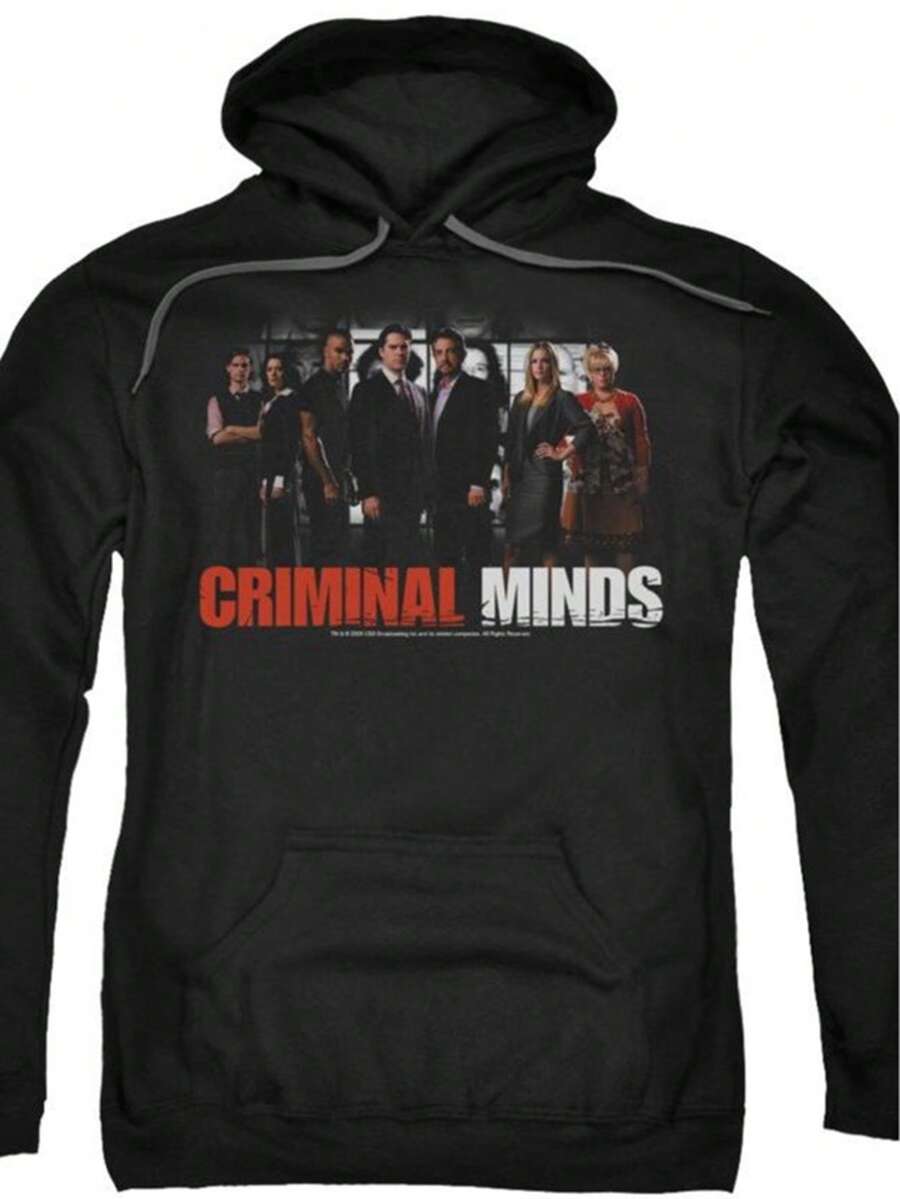 Criminal Minds TV Show CBS The Brain Trust Adult Pull-Over Hoodie Black - Black - View 1