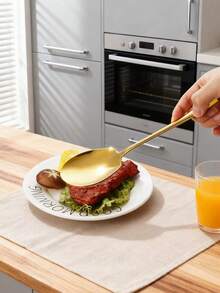 2/4/8pcs Stainless Steel Spoons, Serving Spoons, Soup Spoons, Suitable For Home Kitchen, Restaurant, Hotel, Holiday Party, Wedding - Gold - View 3