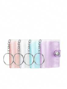1pc/4pcs 1-Inch Mini Photo Album With Keychain, Transparent Pocket Photo Album Keychain, Suitable For Photos, Valentine's Day Gift, Wedding, Birthday, Anniversary Memories - Multicolor - View 6