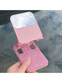 1 chiếc giá đỡ điện thoại gấp gọn, sang trọng đính đá lấp lánh, giá đỡ để bàn nhiều màu sắc thời trang, giá đỡ đa thiết bị cao cấp nhỏ gọn, chất liệu kính cắt cao cấp, móc treo thiết bị có thể điều chỉnh linh hoạt, phụ kiện du lịch. - Nhiều màu - Xem 2