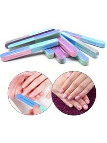 High Quality Multi-Sided Nail File Set With Polished Sponge Sand Bars - Perfect For Nail Art And Polish - Multicolor - View 5