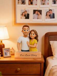 Personalized Cartoon Acrylic Photo Frame, AI Custom Design Frame, Cartoon Style Portrait, Acrylic Material, Vibrant Colors, Desktop Decor, Romantic Decor, Office/Bedroom/Living Room/Home Decor, Desktop Plaque, High-Quality Printing, Suitable As Birthday Gift, Father's Day Gift, Mother's Day Gift, Family Gift, Christmas Gift, Anniversary Gift, New Year Gift And Valentine's Day Gift.