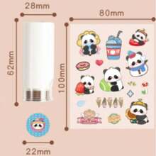 1 Box 200pcs Student Stamp Machine, Cartoon Stamp Stickers, Magical Round Stamp, Magical Stamp Reward Stickers, Cartoon Sticker Reward, DIY Planner Gift Box Cartoon Stamp Pen, Reward Incentive Learning Gift