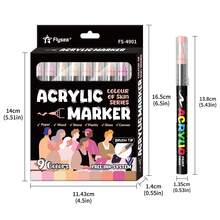 12-240 Colors Acrylic Marker Pens Set, Soft Tip Liquid Ink Markers, Watercolor Brush Pens For Art Painting, Calligraphy, DIY Crafts, Suitable For Students And Office Use - (Upgraded) Acrylic Markers - View 17