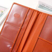 1 pieza Portacartas de PU con diseño de unicolor y simple, con múltiples ranuras, ultra delgado y portátil, adecuado tanto para hombres como para mujeres, bolso de embrague, bolso de mano para mujer y hombre, billetera pequeña, esencial de viaje, portador de insignia, portador de tarjeta de identificación - Multicolor - Ver 6