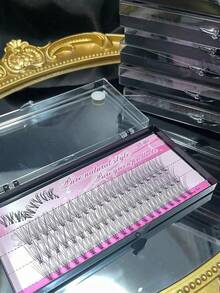 60pcs Individual Eyelash Clusters, DIY Eyelash Extension, 8-15mm Lash Clusters, Thick & Long Style, Ultra-Fine Lash Strips, Reusable - Pink - View 4