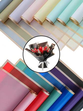 40 st blompapper, vattentätt blompapper, lämpligt för blomsterhandlare, bukettdekorationer, gör-det-själv-presentinslagning, lämpligt för bröllop, födelsedagar och blomsteraffärer