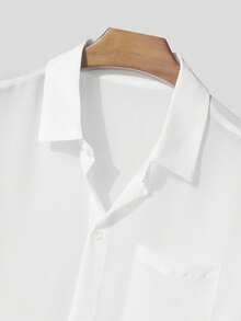 INCERUN Mens Button Long Sleeve Collar Party Sheer Blouse Summer Casual Loose Shirt Tops - trắng - Xem 6