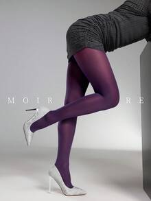 MOIRÉALLURE 1雙女款素色時尚緊身內搭褲，適合日常穿搭與夜店風格 - 紫色 - 查看 3