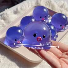 1pc Handmade Purple Octopus Taba Squishy Toy, Cute Big-Eyed Cartoon Slow Rebound Soft Squishies, Ideal For Kids Playtime, Party Activities, Children's Day, Halloween, Christmas & Birthday Goodie Bag Fillers - Bạch tuộc tím Kawaii - Xem 6