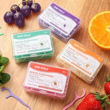 200 Pieces - Fresh Fruit Flavored Dental Floss With 4 Different Flavors, Strawberry, Grape, Orange, And Mint Flavors, Ultra-Fine Dental Floss For Oral Cleaning And Food Residue - Multiple Oral Care, Home And Travel Interdental Cleaning Supplies - Multicolor - View 4