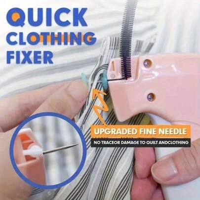 A Portable Sewing Machine (Including 100 Glow-In-The-Dark Bear Buttons And 1100 Glue Needles) For Repairing Clothing, Beets, Gifts, Handicrafts, Etc., Perfect For The Holiday Season.