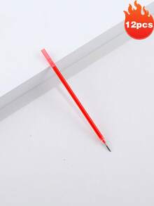 子弹可擦笔芯 [12/6 支装，多种颜色可选] - 可擦走珠笔，书写替换笔芯，0.7mm 笔尖，高度 13cm，生日礼物。