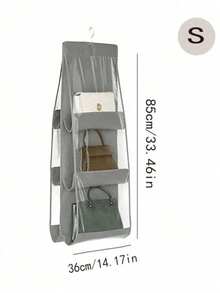 1 قطعة محفظة منظم معلق ب- 6/8 جيوب، حقيبة تخزين شفافة معلقة، محفظة، منظم حائطي للخزانة، موفر للمساحة - متعدد الألوان - مشاهدة 2