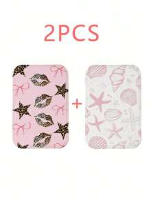 Millennium Leopard Print Ocean World Series Portable Vanity Mirror, Foldable, Lightweight, Ultra-Thin, Convenient Hand Mirror, Durable PU Leather, Suitable For Multiple Occasions And All People, Foldable Tabletop Mirror For Carrying