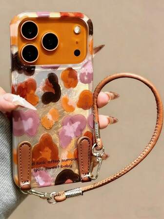 Funda de teléfono con estampado de leopardo y graffiti colorido estilo Y2K compatible con iPhone 17Pro Max, 17Pro, 17, 16Pro Max, 16Pro, 16, 16Plus, 15Pro Max, 15Pro, 13Pro Max, 14 Pro, 12Pro Max, 17Air, 14, 13, 12, 11, con cuerda corta y resistente a golpes, estilo coreano