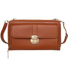 Bolsa de Teléfono con Pantallaáctil para Mujeres, Bolsa de Hombro Única, Bolsa Cruzada de Gran Capacidad, Bolsa de Hombro Pequeña - [Versión de pantalla táctil] Rojo - Ver 11