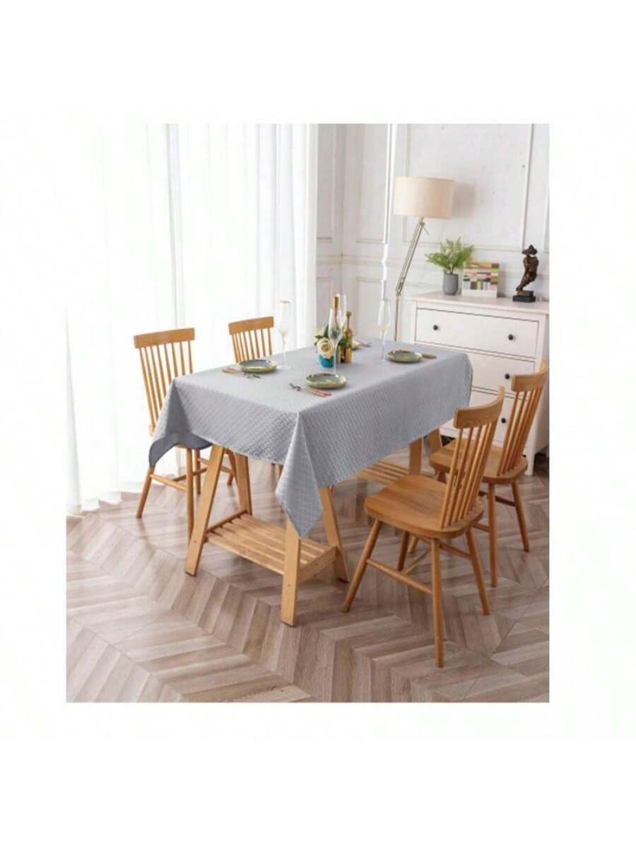 mantel rectangular color gris claro de alta durabilidad de 140cm*180cm