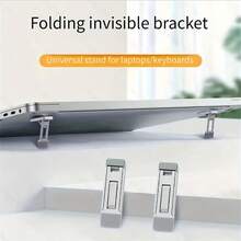 Ultra-Thin Mini Laptop Stand, Portable Invisible Adjustable Cooling Ventilated Foldable Lightweight - Multicolor - View 4