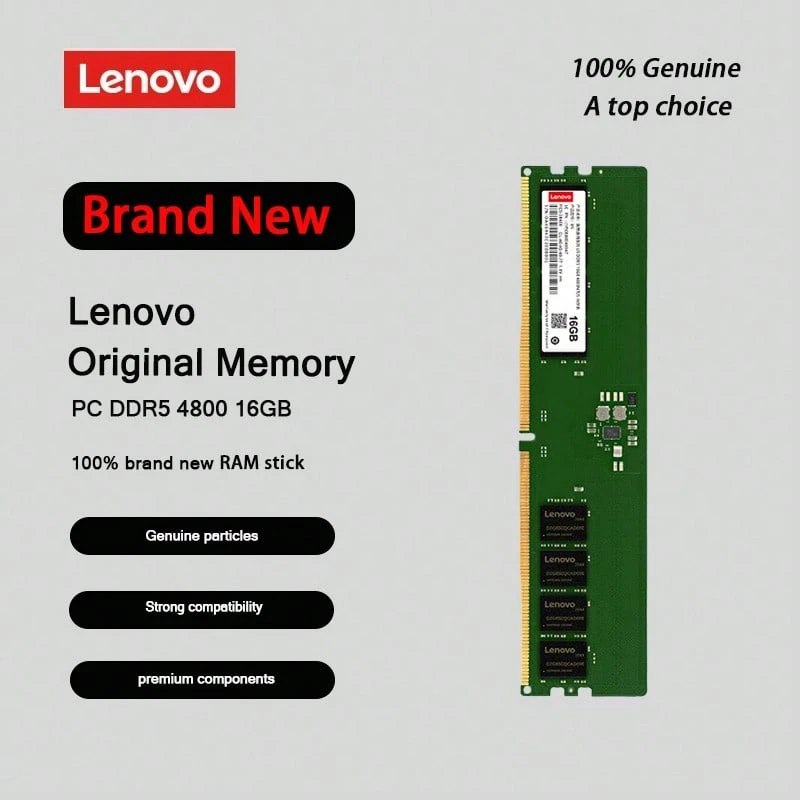 Lenovo DDR5 4800 16GB/32GB Bdesktop memory module - 綠色 - 查看 1