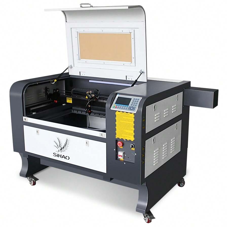 80W CO2 Laser Engraver, Laser Cutter Machine With 2-Way Pass Air Assist, Compatible With LightBurn, AutoCAD, Windows, Linux, For Wood Acrylic Fabric More - 80W - View 1
