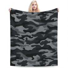 Camouflage Pattern Blanket, Soft Lightweight Throw Blanket, Air-Conditioned Room Blanket, Warm Nap Blanket For Home Office Travel Camping Same Day Cooling Print Flannel Flower Soft Comfortable Warm Napping Throw Dino Blanket,Men Gift,Boyfriend Gift Christmas,Blanket Gifts - Multicolor - View 12