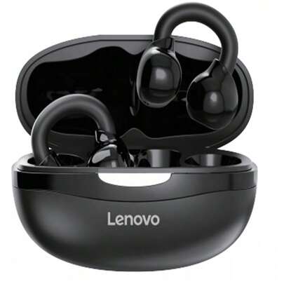  Lenovo Wireless Clip-On Open-Ear Headphones, Panoramic Surround Stereo Sound, Long Battery Life, HD Calling, Genuine Lenovo Bluetooth Headset