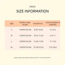 三合一领结式胸背带，适合贵宾犬和泰迪犬，配有1.5米/58.5英寸牵引绳 - 淺粉色 - 查看 2