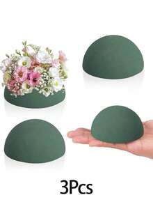 1pc/3pcs/5pcs Spherical Floral Foam, Round Artificial Flower Foam, Green Artificial Plant Foam, Suitable For Wedding Decoration, Artificial Flower Spherical Foam, Suitable For Gardening, Wedding, Flower Arranging, Absorbent Sponge Foam, Reusable, Easy To Cut Craft Foam Blocks, Suitable For DIY Flower Arranging, Wedding, Party, Home Decor - Seasonal Foam For Artificial Plants - Multicolor - View 12