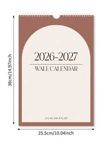 Trees A3 2026–2027 Wall Calendar, Large Two-Year Hanging Calendar From Jan 2026 To Dec 2027, Minimalist Design For Home, Office & Back To School Supplies - Multicolor - View 5