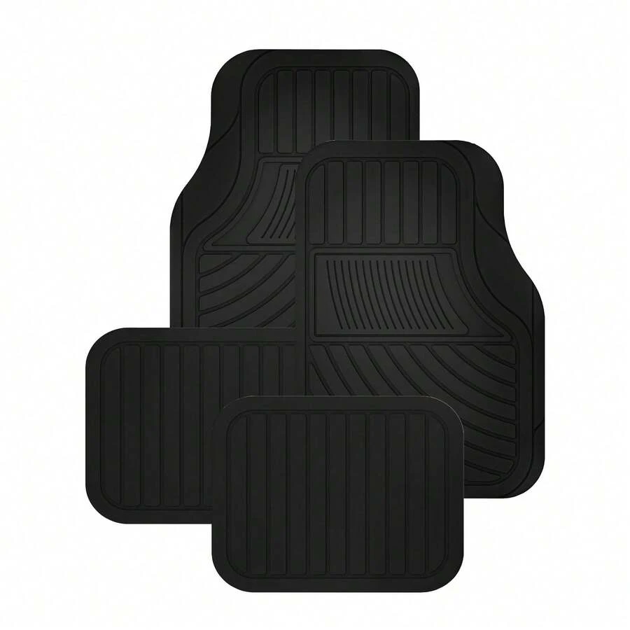 4PC Rubber Light Duty Floor Liner Cursor Black - Universal - Default - View 1