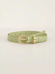 1pc Red PU (Polyurethane) Leather Casual Retro Elegant Belt For Women, Suitable For Daily, Work, Date Outfit With Jeans, Trousers, Skirts, Autumn/Winter Summer, School Fall, Autumn, Halloween