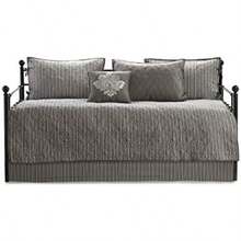 Park - Juego de Funda de Cama de algodón de Doble Cara diseño clásico de cabaña para Todas Las Estaciones con faldón de Cama Fundas a Juego Almohada Decorativa 75 x 39 Pulgadas Quebec - QuebecGrisOscuro - Ver 10