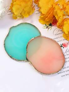2pcs/1pc Alien Pink Color Ring Dish Jewelry Resin Tray, Cyan Nordic Style Jewelry Storage Tray, Jewelry Collection Decorative Tray, Jewelry Display Tray, Women's Gift, Home Decor Bedroom Decor, For Women Friends Sister