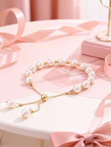 女士珍珠手链，百搭高端精致ins风温柔小众奢华女孩手链/腕链 - 均碼 - 查看 6