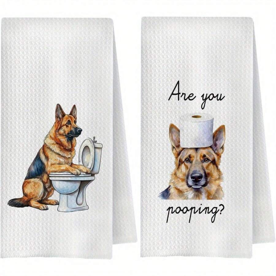 Funny German Shepherd Bathroom Towels, German Shepherd Gifts For Women, Are You Pooping Decorative Dish Tea Towel For Bathroom, Dog Lovers Gifts For Women, Local Printed 16 X 24 Inch Rectangular Towels, Suitable For Kitchens And Bathrooms Kitchen Bathroom Towel Holiday Gift Holiday Decoration, Interesting And Unique Kitchen Dish Towel Cleaning Cloth Housewarming Gift Party Daily Anniversary Party Valentine's Day Wedding Anniversary Easter Mother's Day Graduation Father's Day Birthdays Anniversaries Thanksgiving, Christmas, Halloween, New Year's, Ideal Present For Her, Great Choice For Him, Family, Boyfriend, Girlfriend, Father, Mother, Lover, Daughter, Son, Grandparents, Friends, Classmates, And Pets.