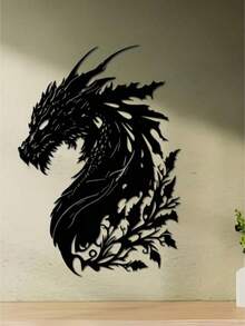 Impresionante decoración de pared con cabeza de dragón de metal - Ideal para la decoración del hogar, la sala de estar, el dormitorio y los espacios al aire libre - Regalo perfecto para el día de la inauguración de la casa o las fiestas