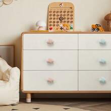 1 pieza Tirador de cajón con un solo orificio, Perilla de puerta de gabinete/armario, Forma de nube, estrella y luna de estilo nórdico de cerámica color macaron, Adecuado para dormitorio/baño/cocina/tocador