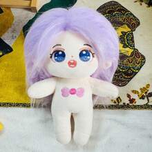 20cm甜美娃娃，黑色炸发裸娃娃，可爱毛绒娃娃，娃娃脸部需要化妆，长发造型需要自己修饰。 - 彩色 - 查看 17