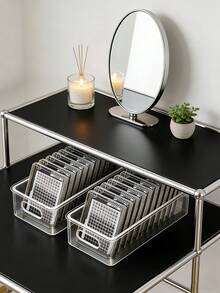 2pcs/1pc Large Capacity False Eyelash Storage Box, Tool Organizer, Eyelash Salon Special, Trolley Rack, Transparent Eyelash Box - Multicolor - View 8