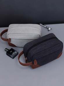 Customized Toiletry Bag For Husband, Father Or Son - Men's Large Capacity PU Leather Travel Toiletry Storage Bag; Customizable Name, Suitable For Birthday, Father's Day, Anniversary, Wedding And Groomsmen Gifts; Ideal Gift For Him, Thoughtful Present, Travel Essential. - Multicolor - View 6