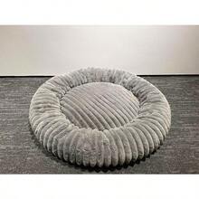 zxr Feandrea Cama para Perros Cama Extra Grande para Gatos 100 cm de Diámetro Cama para Mascotas Cojín Lavable Acolchado Suave Antideslizante Gris Paloma MPGW306GD0189 - XXL100 largo x 100 ancho x 20 alto cm - Ver 2