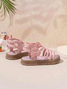 Toddler Girls' Breathable Soft Bottom Anti-Slip Princess Jelly Shoes, Infant Hollow Out Closed Toe Sandals - Pink - View 2