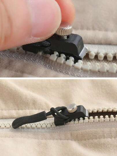 Universellt blixtlåsreparationssats - Lätt att installera sömlöst blixtlåshuvud, lämplig för jackor, bagage, ryggsäckar, stövlar - Svarta blixtlåshuvuden