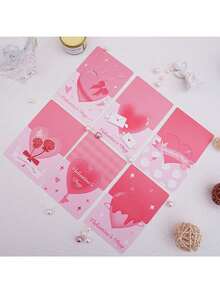 6 tấm thiệp chúc mừng Ngày Valentine lãng mạn, những lời nhắn yêu thương dành cho chồng, vợ, bạn trai, bạn gái, thiệp hình trái tim 3D. - Nhiều màu - Xem 5