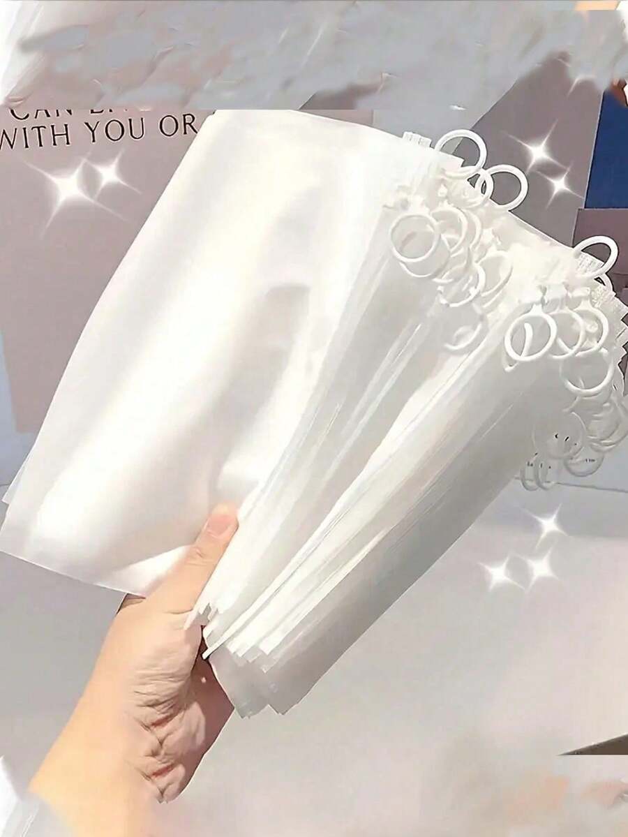 5个/10个装透明磨砂拉环袋，内衣拉链袋，化妆品收纳袋，文具办公收纳袋，旅行收纳袋