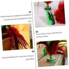 4 Piezas Shuttlecock Tradicional Chino de Fitness de Patada para Adultos Resistente para Ejercicio y Actividades Deportivas Interiores y Exteriores - Multi - Ver 6